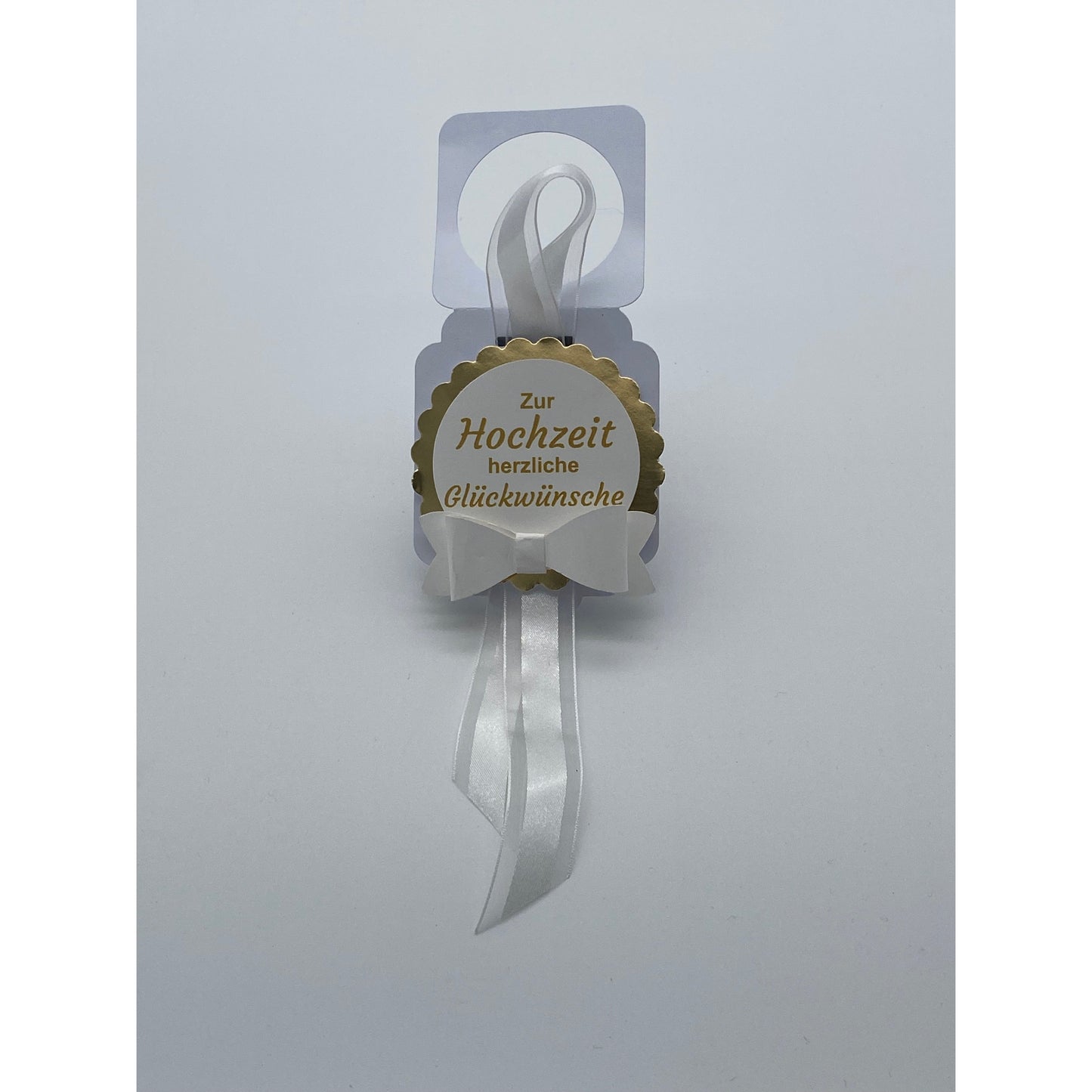 Zubehör - Geschenkanhänger - "Hochzeit" Weiß-Gold